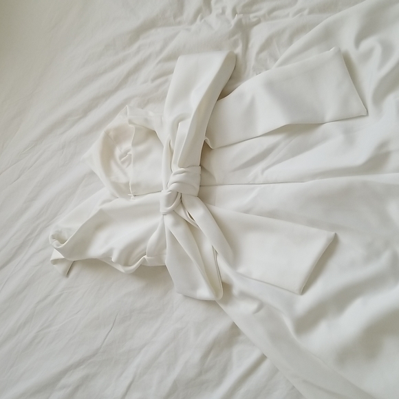 One Shoulder Satin A-line Floor Length Wedding/ Evening  Dress - Picture 4 of 10